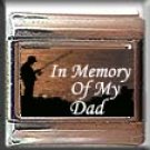 IN MEMORY OF DAD FISHING ITALIAN CHARM
