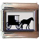 AMISH HORSE BUGGY ITALIAN CHARM
