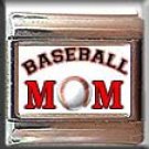 BASEBALL MOM ITALIAN PHOTO CHARM