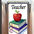 TEACHER BOOKS APPLE ITALIAN CHARM CHARMS