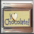 I LOVE CHOCOLATE ITALIAN CHARM CHARMS