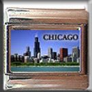CHICAGO SKYLINE ITALIAN CHARM CHARMS
