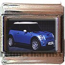 BLUE MINI COOPER ITALIAN CHARM CHARMS