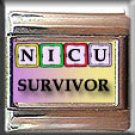 NICU SURVIVOR BABY BLOCKS ITALIAN CHARM CHARMS