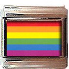 GAY PRIDE FLAG ITALIAN CHARM CHARMS
