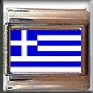 GREEK FLAG ITALIAN CHARM CHARMS