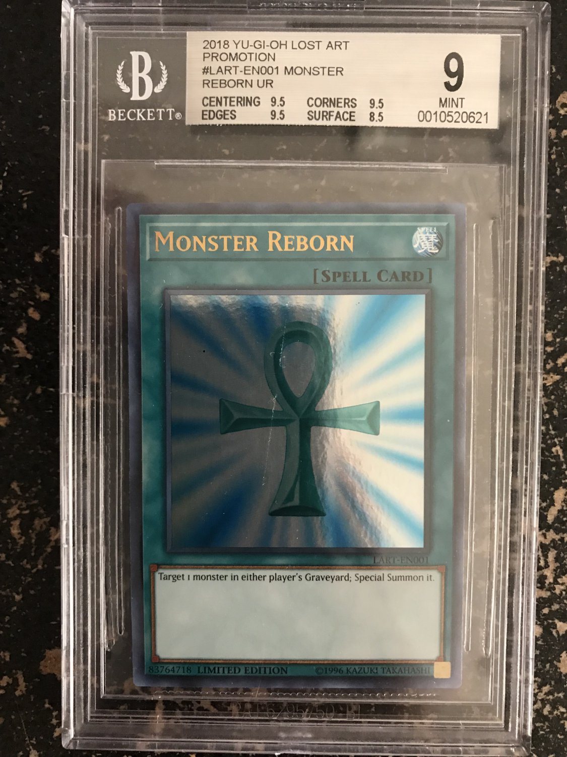 Monster Reborn (Lost Art Promotion) BGS Grade 9