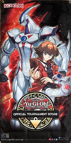 Yu-Gi-Oh! Official TCG Official Tournament Store OTS Banner Jaden Yuki and Elemental Hero Neos Yu-Gi-Oh! Official TCG Official Tournament Store OTS Banner Jaden Yuki and Elemental Hero Neos