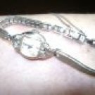 VINTAGE Ladys 14 Kt White Gold Lady Elgin Watch With Diamonds