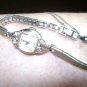 VINTAGE Ladys 14 Kt White Gold Lady Elgin Watch With Diamonds
