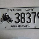 "SOLD" Arkansas 'Antique Car" License Plate