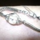 VINTAGE Ladys 14 Kt White Gold Lady Elgin Watch With Diamonds