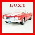 Maisto 1:18 Chevy Chevrolet Chevelle 1971 Convertible SS454 Red Diecast Car Model Luxy
