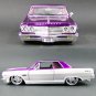 1.24 1965 CHEVY MALIBU SS Pro Rodz Diecast Car Model Purple
