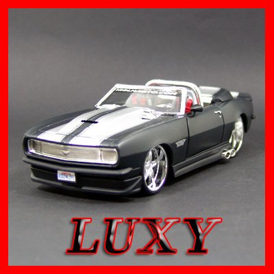 1.24 1968 CHEVY CAMARO SS PRO RODZ Diecast Car Model Luxy Collectibles Gunmetal
