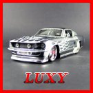 1.24 1967 FORD MUSTANG GT PRO RODZ 1:24 Hot Rod Diecast Car Model Luxy Collectibles Silver