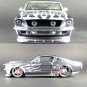 1.24 1967 FORD MUSTANG GT PRO RODZ 1:24 Hot Rod Diecast Car Model Luxy Collectibles Silver
