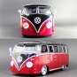 1.25 1970 VW VAN SAMBA BUS G RIDEZ Diecast Car Model Luxy Collectibles Black Red