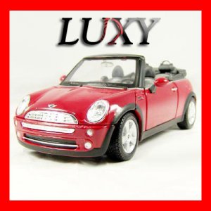 1.24 Mini Cooper Convertible Maisto Quality Diecast Model Luxy Collectibles Red