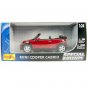 1.24 Mini Cooper Convertible Maisto Quality Diecast Model Luxy Collectibles Red