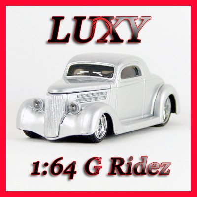 Maisto 1:64 1936 Ford Coupe Muscle Car G Ridez Quality Diecast Luxy Collectibles Silver