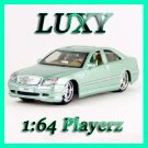 Maisto 1:64 MERCEDES S CLASS DUB Playerz Diecast Car Model Luxy Collectibles Cream Green