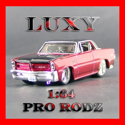 Maisto 1:64 1965 Pontiac GTO Pro Rodz Diecast Luxy Collectibles Red Black 6.2