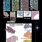 2mm 6ss u pick color hot fix rhinestones 1 gross