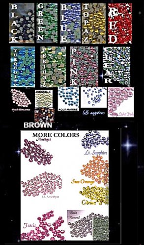 2mm 6ss u pick color hot fix rhinestones 1 gross