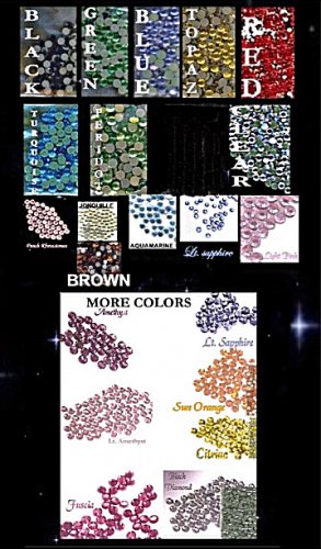 4mm 16ss u pick color hot fix rhinestones 1 gross
