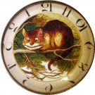 1 & 3/8" Glass Dome Button - AC 23 Cheshire Cat Clock