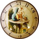 1" Glass Dome Button - AC 9 Caterpillar Clock