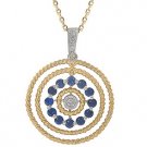 Peter Lam Diamond and Sapphire Rope Pendant