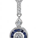 Peter Lam Sapphire and Diamond Pendant in 18k Gold