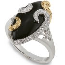 Peter Lam Onyx and Diamond Ring in 18kIZE 7
