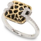 Peter Lam Leopard Diamond and Agate Ring size 6