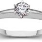 1/12 ctw Round Diamond Solitaire Promise Ring size 6
