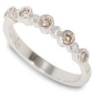 Arco Baleno 1/3ctw Chocolate/White Diamond Band size  6