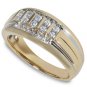 1/2 ctw Channel Set Two Tone Diamond Ring 14-k size 6
