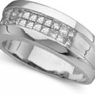 1 ctw Invisible Set Men's Diamond Band 18-k size 11