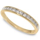 1/4 ctw Channel Set Comfort Fit Band in 14K  size 6