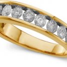 1 ctw Diamond and Yellow Gold Channel Set Band size