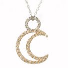 Genesis Collection 1/4 ctw Diamond Moon Pendant  14-k
