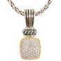 Effy Sterling Silver and 18k YG Diamond Necklace