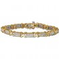 1 3/4ctw Diamond "X" Tennis Bracelet  14-k