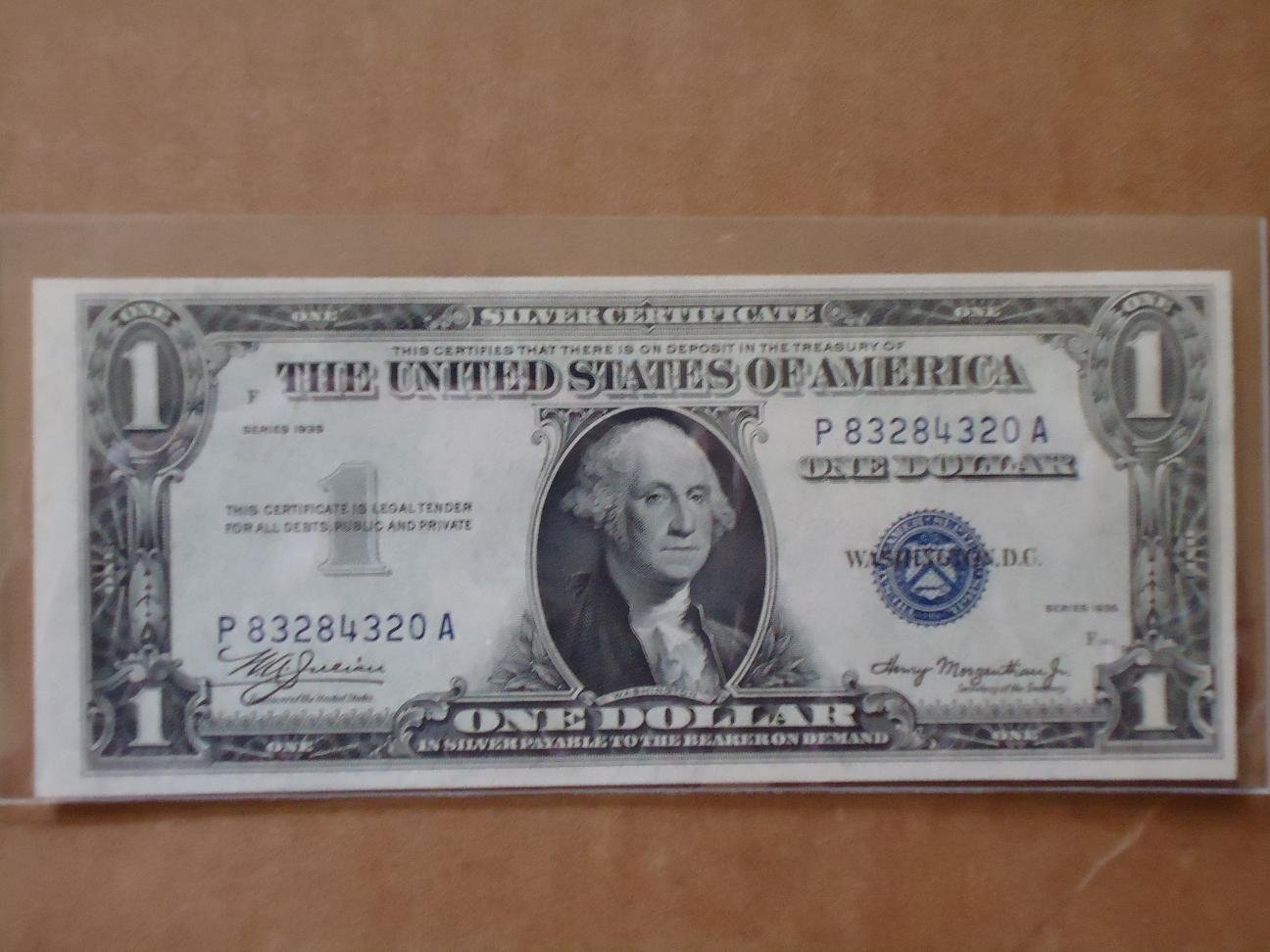 1935 Plain Silver Certificate Rare Pa Block Choice Cu