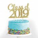 Gold Glitter Class of 2019 Graduation Cake TopperCongrats Grad Party Decorations