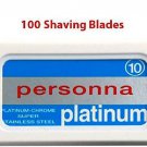 100 Israeli Personna Stainless Steel Double Edge Blades- Safety Razor - Double E