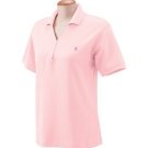 Womens Short Sleeve Polo-Pink