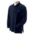 Mens Long Sleeve Polos - Navy